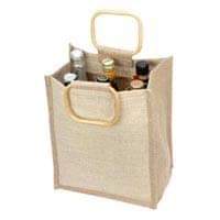 Jute Six Bottle Bag